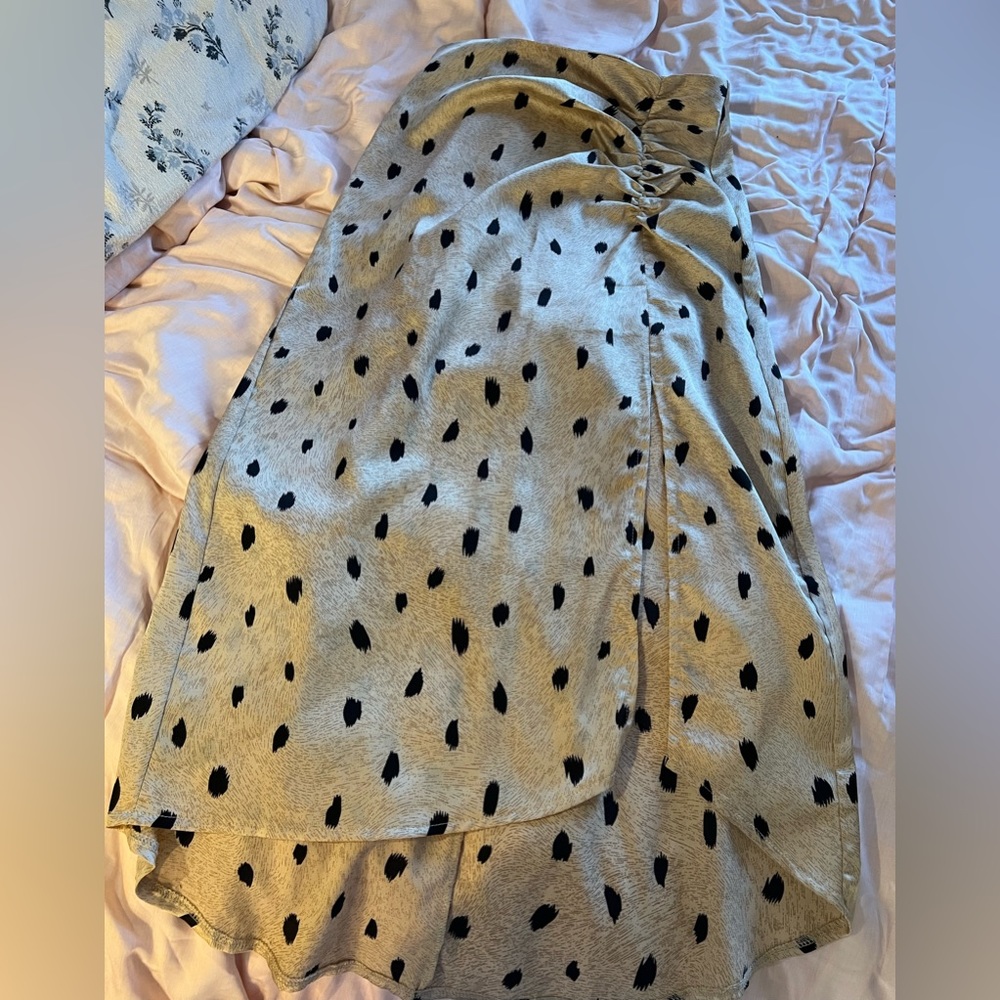 Nasty Gal spotted midi skirt